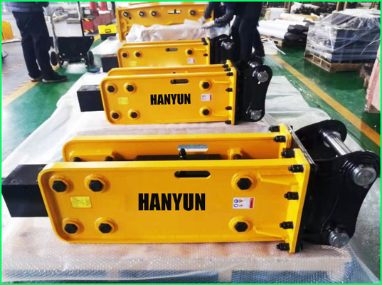 Mesin pemecah beton Hydraulic Rock Hammer 350BPM Untuk Excavator Skid Steer Loader